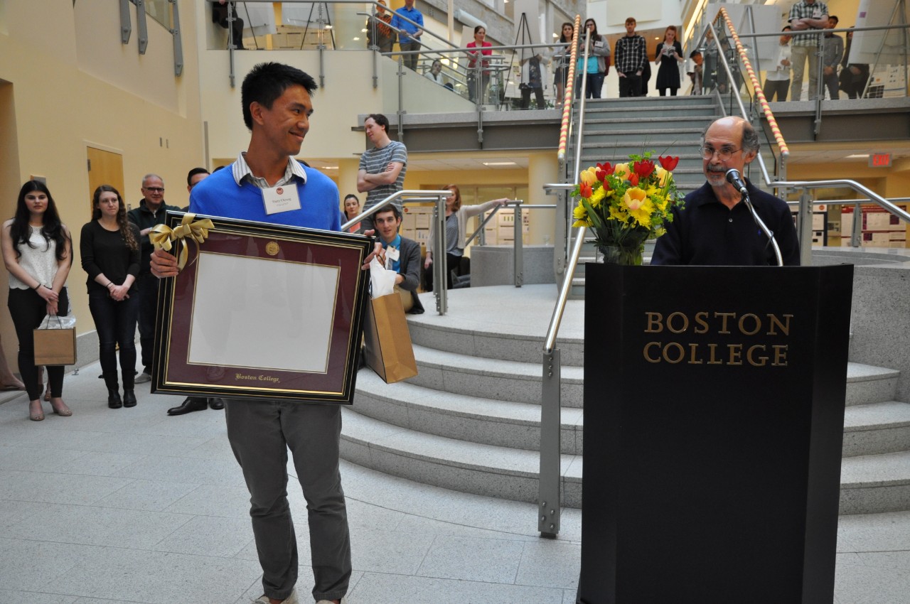 Photo of Harry Cheung receiving Balkema Award