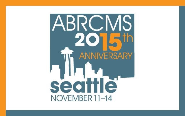 Photo of ABRCMS 15th Anniversary sign
