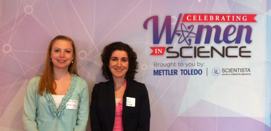 Emily Witsberger ('14) and Maria Asdourian ('15) both presented posters at the Scientista Foundation for Women in Science and Engineering in April 2014.