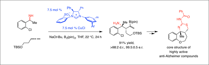 Catalytic diastereo- and enantioselective additions of versatile allyl groups to N–H ketimines