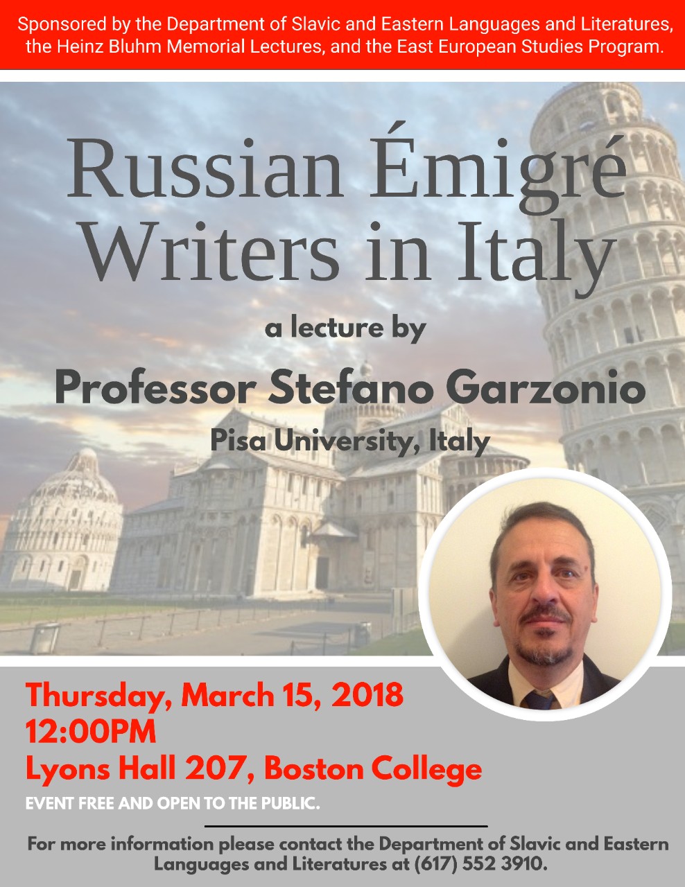 Photo of Russian Émigré Writers in Italy. A lecture by Prof. Stefano Garzonio