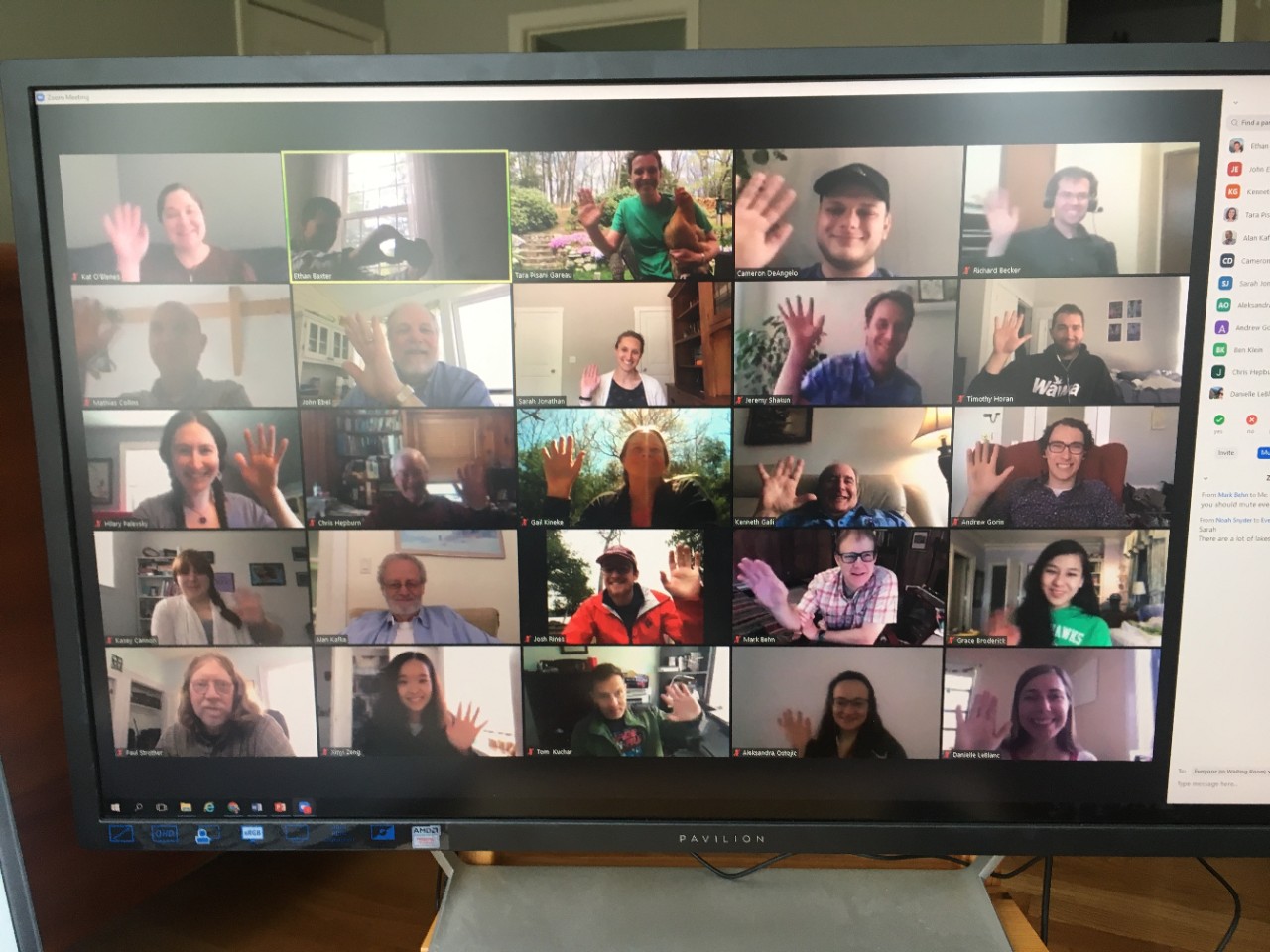 Photo of Picture of the EESC Department assembled on Zoom