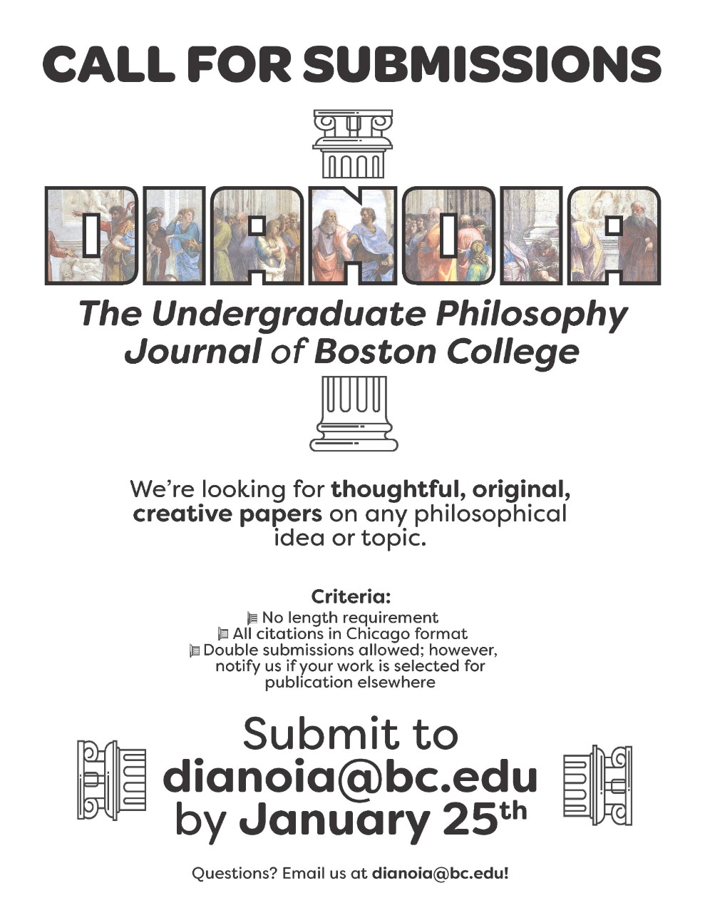 Photo of Dianoia Call for Papers 2017-2018