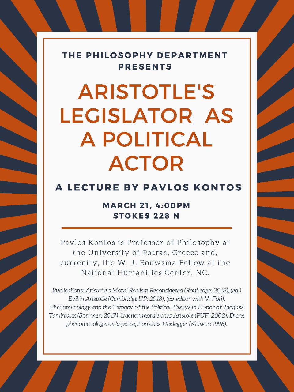 Photo of Pavlos Kontos Lecture