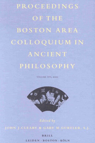 Proceedings of the Boston Area Colloquium in Ancient Philosophy