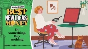 Photo of Animated Image of woman sitting at a table, taken from video associated with the podcast