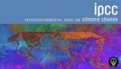 Photo of Multicolored image with text that reads: "IPCC Intergovernmental Panel on Climate Change"