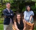 Photo of Photo of Dr. Brian Gareau, Dr. Tara Pisani Gareau, and Dr. Lijing Gao, from left to right.