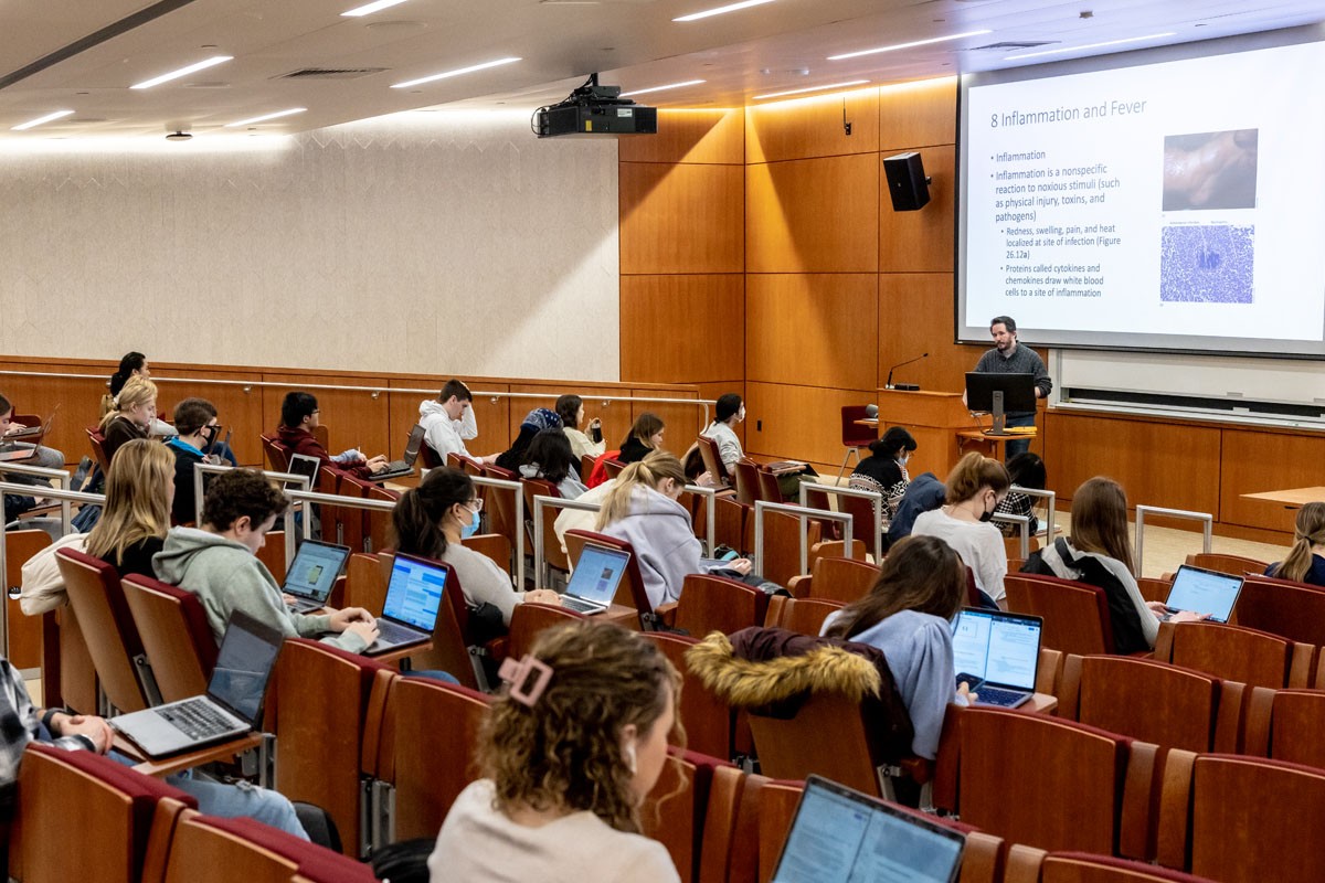 A class in the new 245 Beacon science facility