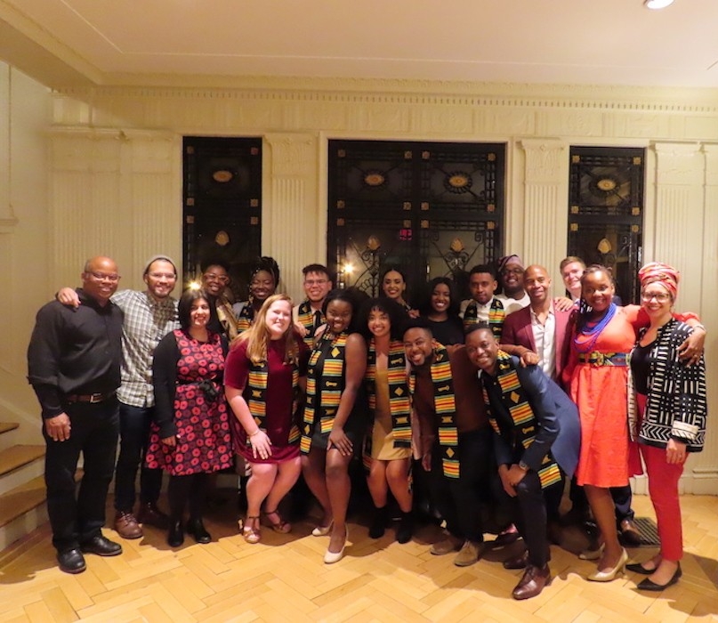 Photo of 2019 AADS Minors Dinner, Faculty, Seniors and Staff Captioned