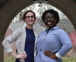 Photo of UGBC President elect Achampong (right) and Vice-President elect Christina King (left)