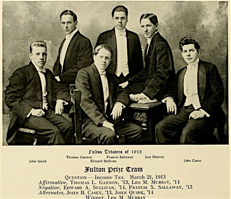 Photo of Fulton Debate Winners of 1913