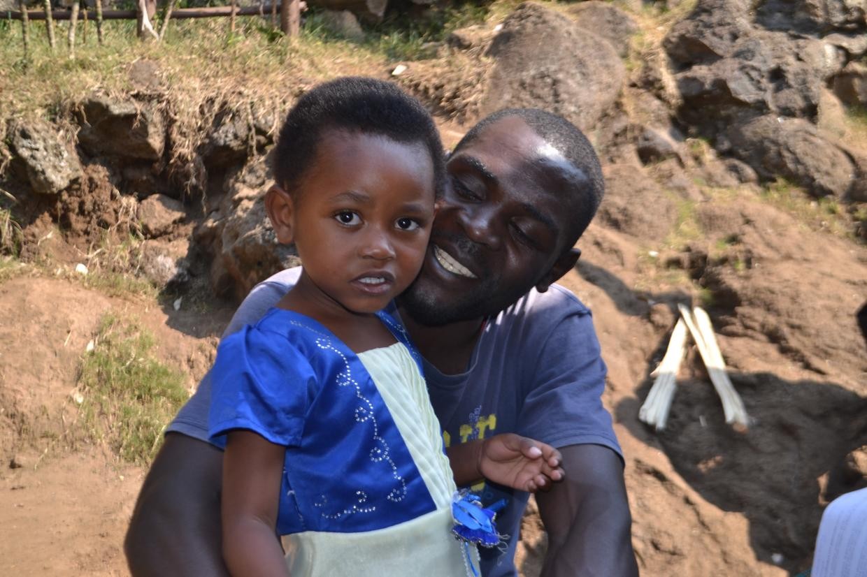 Odille Igirimbabazi and her father James Turikumwe.