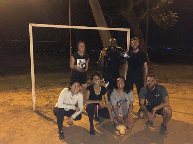 Natalia Evens De Menezes playing soccer