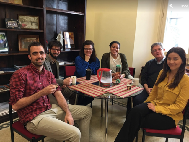 John Wickham with colleagues at his field placement