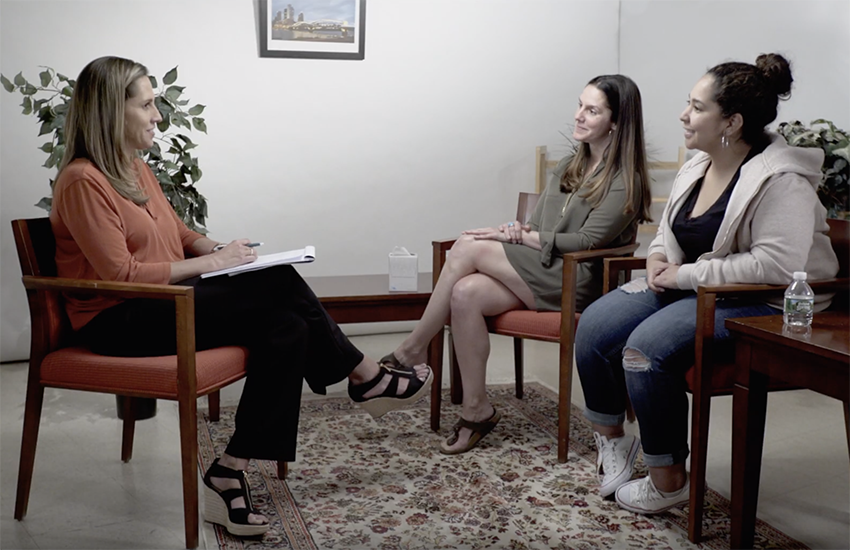 Image from the video with clients from the Caribbean.