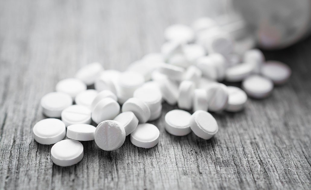 Pills on a table