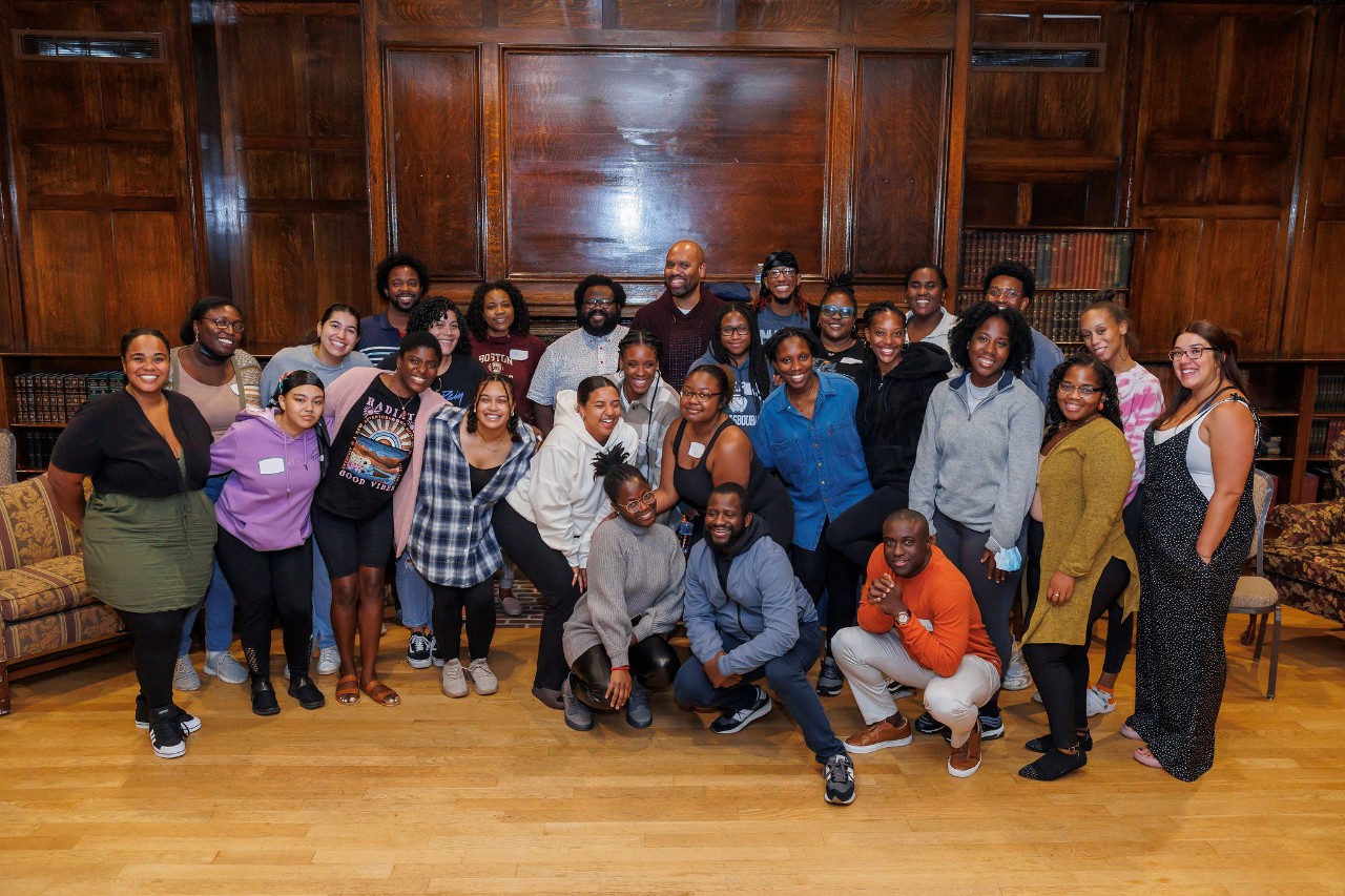 Members of the Black Leadership Initiative pose for a group photo