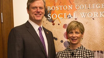 Baker and Sudders at last year’s BC Social Work Health Care Forum. Photo courtesy of Chris Soldt.