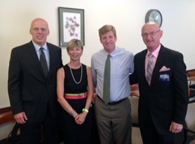 Warren Tolman, Sudders, Patrick Kennedy and Fred Newton, President of Hope House.