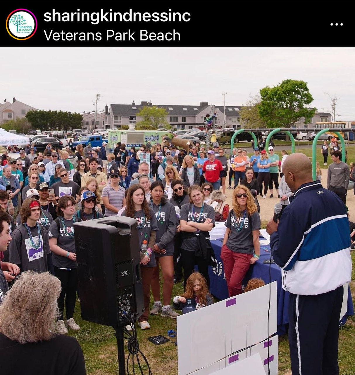 Dr. Motley speaks tro crowd at suicide awareness week in cape cod