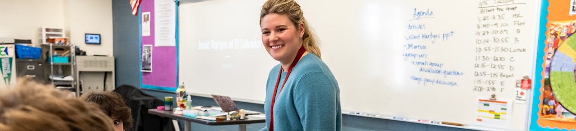 Teacher in classroom