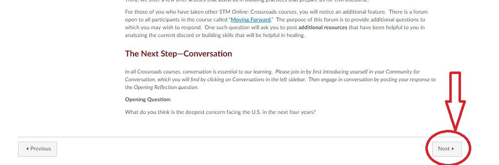 canvas_navigation Arrow pointing to "Next" button