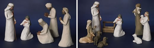 Two figuring nativity scenes