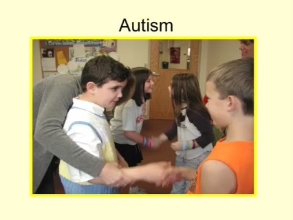 children practicing shaking hands