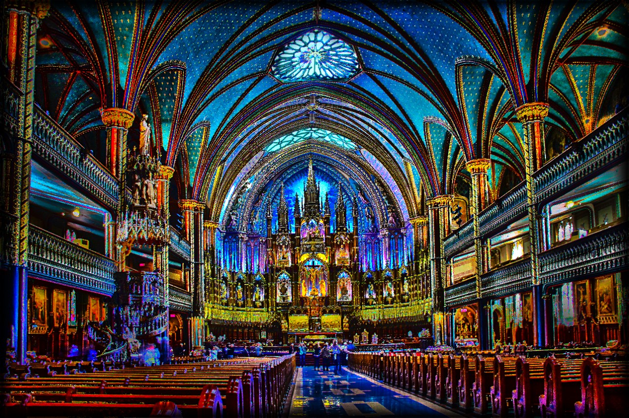 Color image of the inside of a church