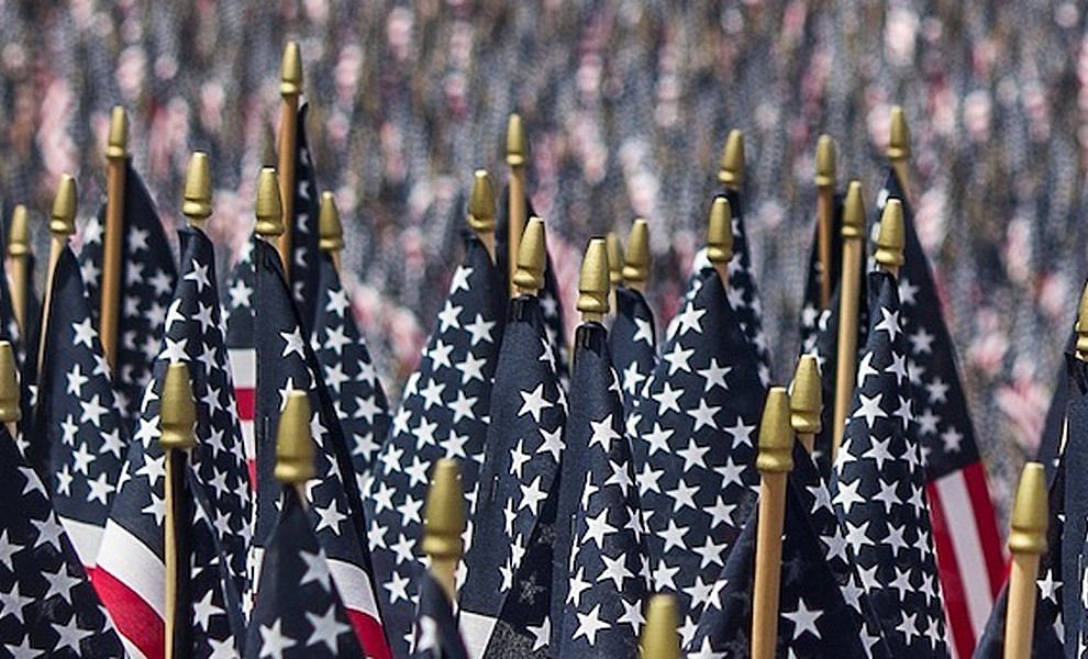 Photo of U.S. flags