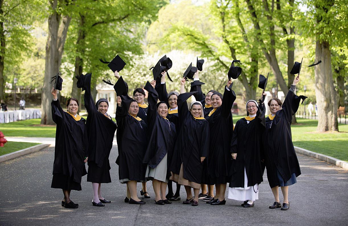 Photo of Latin American sisters at BC Commencement