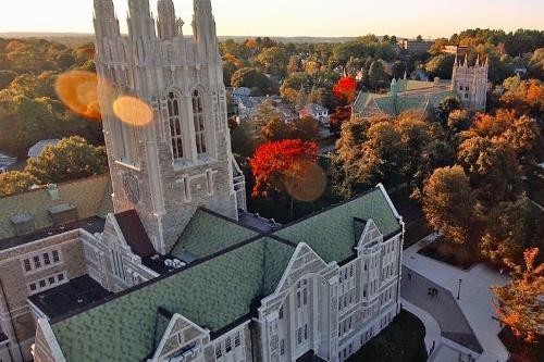 Photo of boston college campus fall online classes