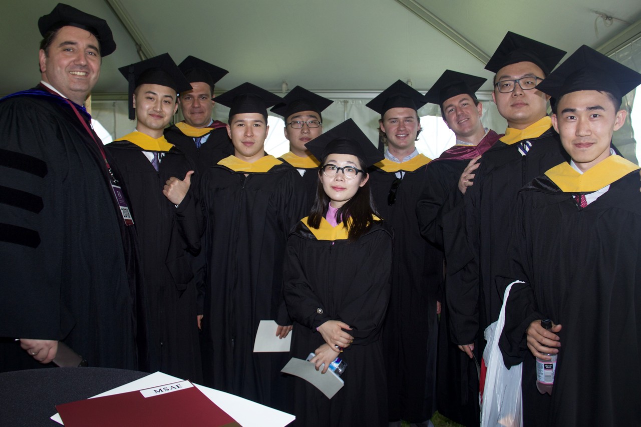 Woods College graduates at Commencement ceremonies