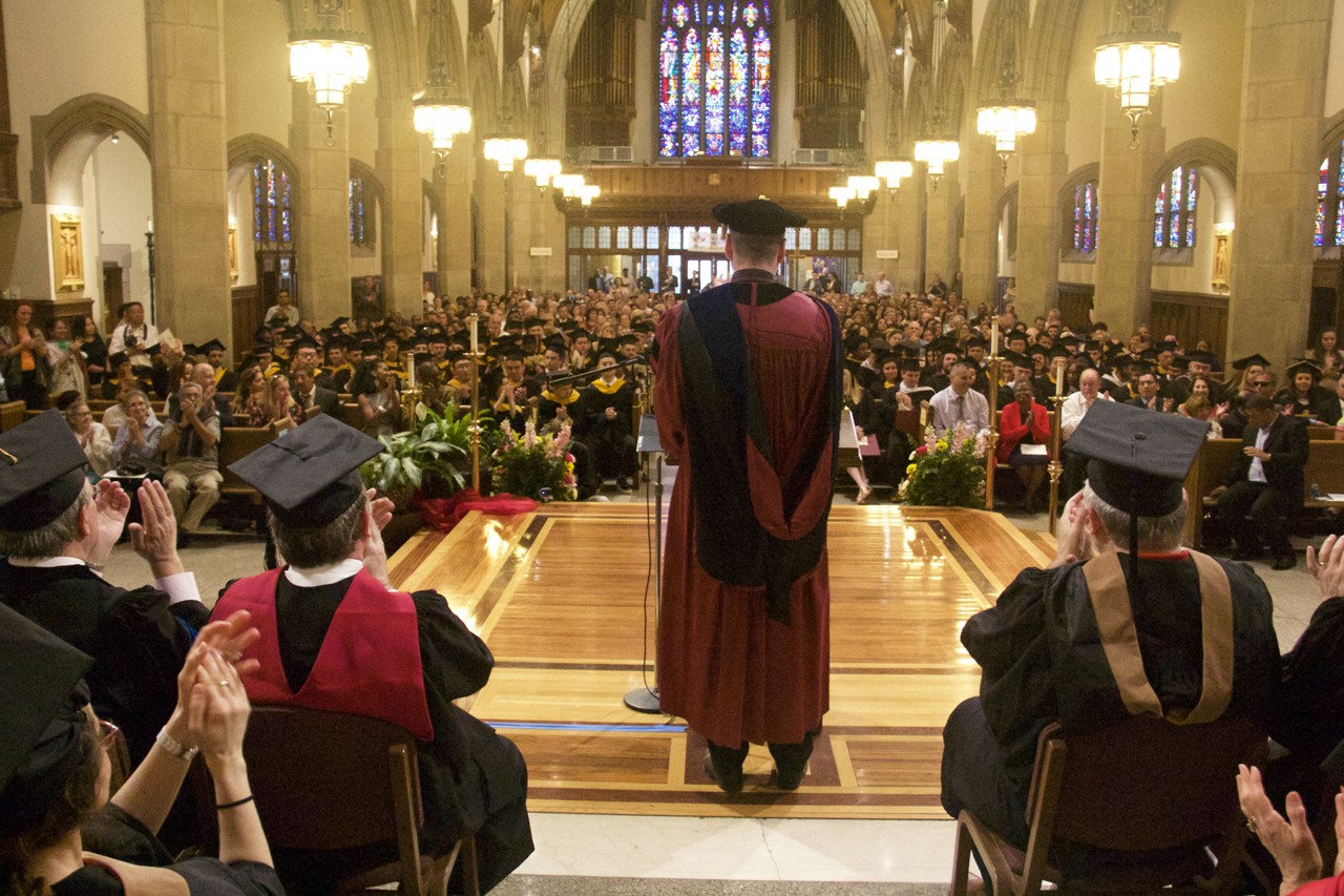 Woods College graduates at Commencement ceremonies