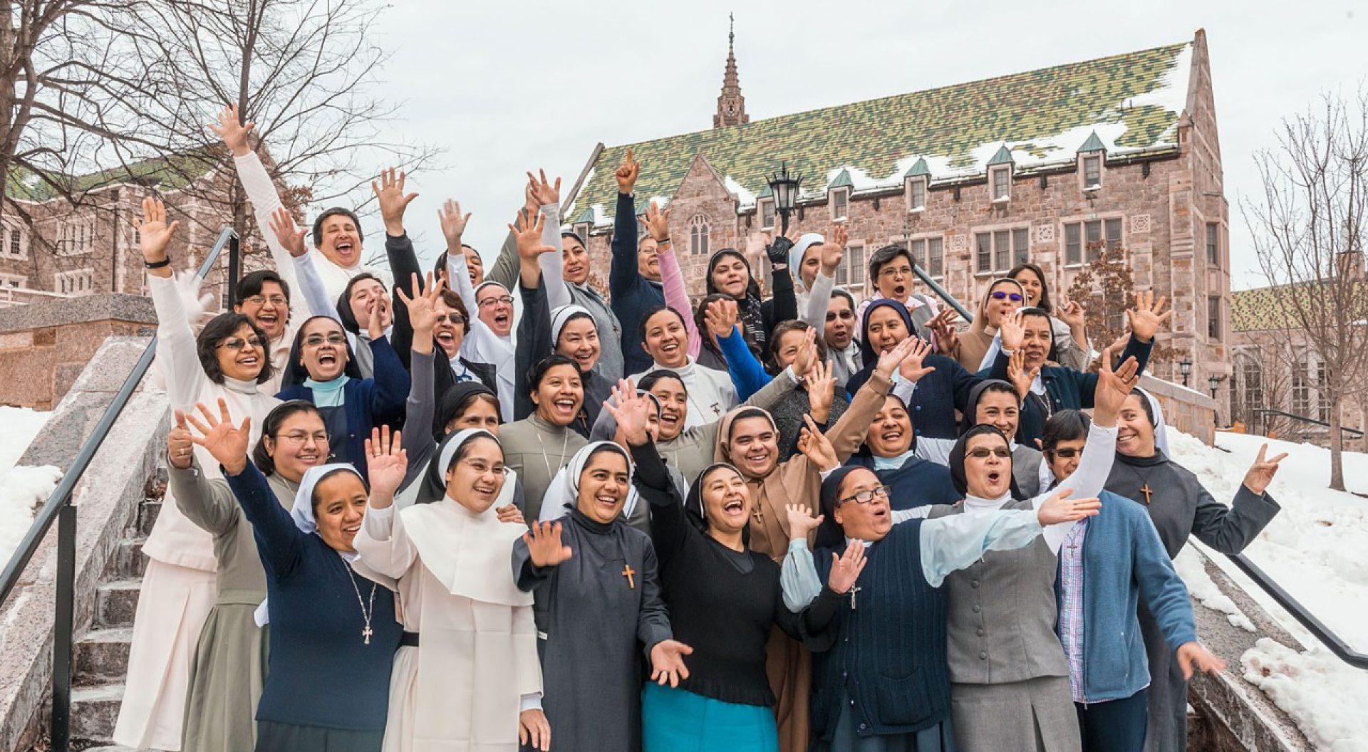 Participants in the Woods College leadership program for the U.S.-Latin American Sisters Exchange 