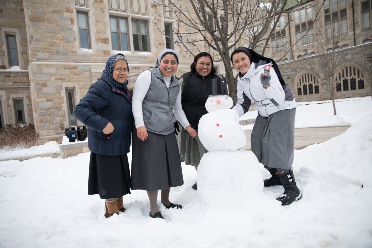 Participants in the U.S.-Latin American Sisters Exchange Program at BC's Woods College.