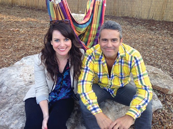 Photograph of Deirdre Connolly and Andy Cohen seated outdoors