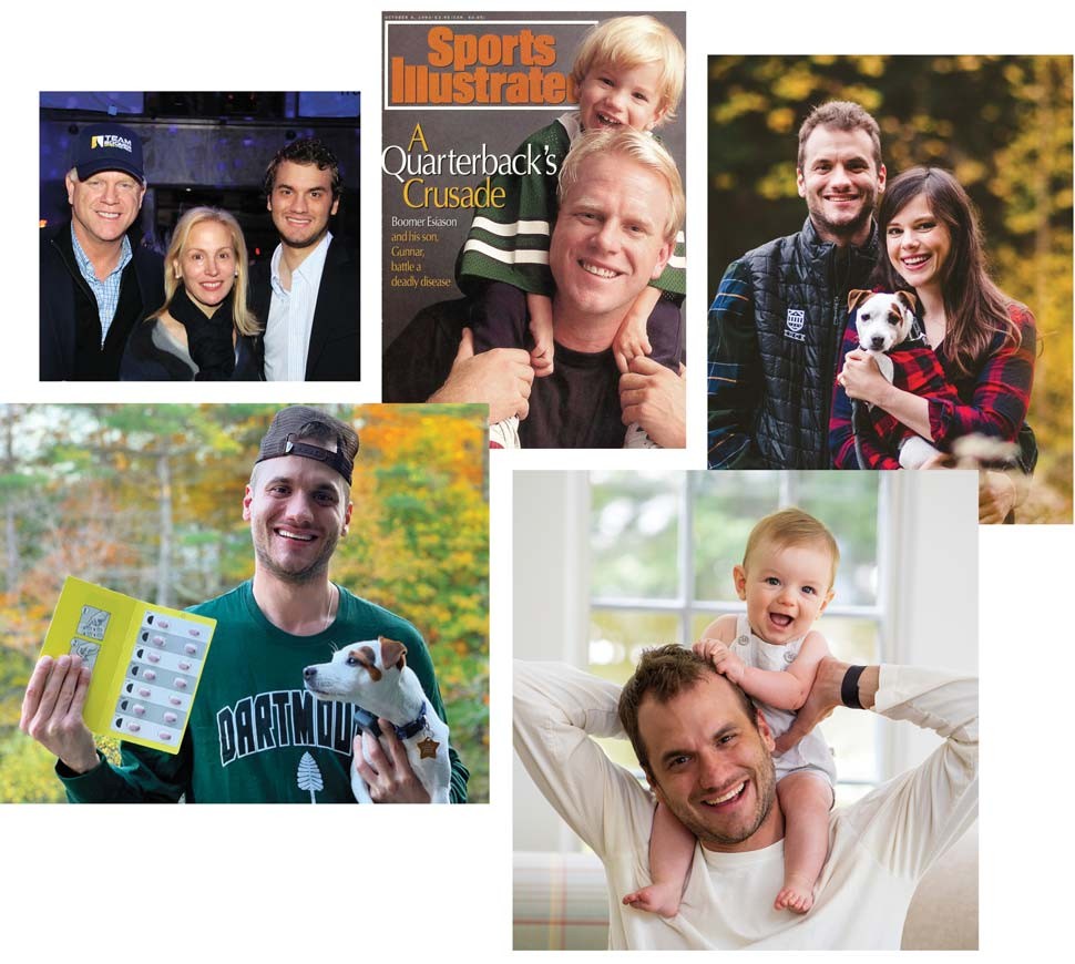 A collage of Esiason family photos