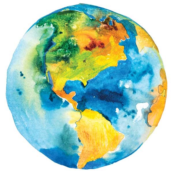 Watercolor of the earth