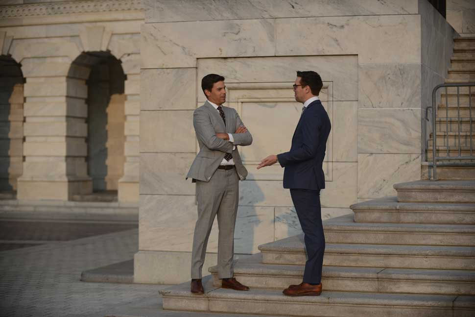 Manzo and Downes photographed at the US Capital Building