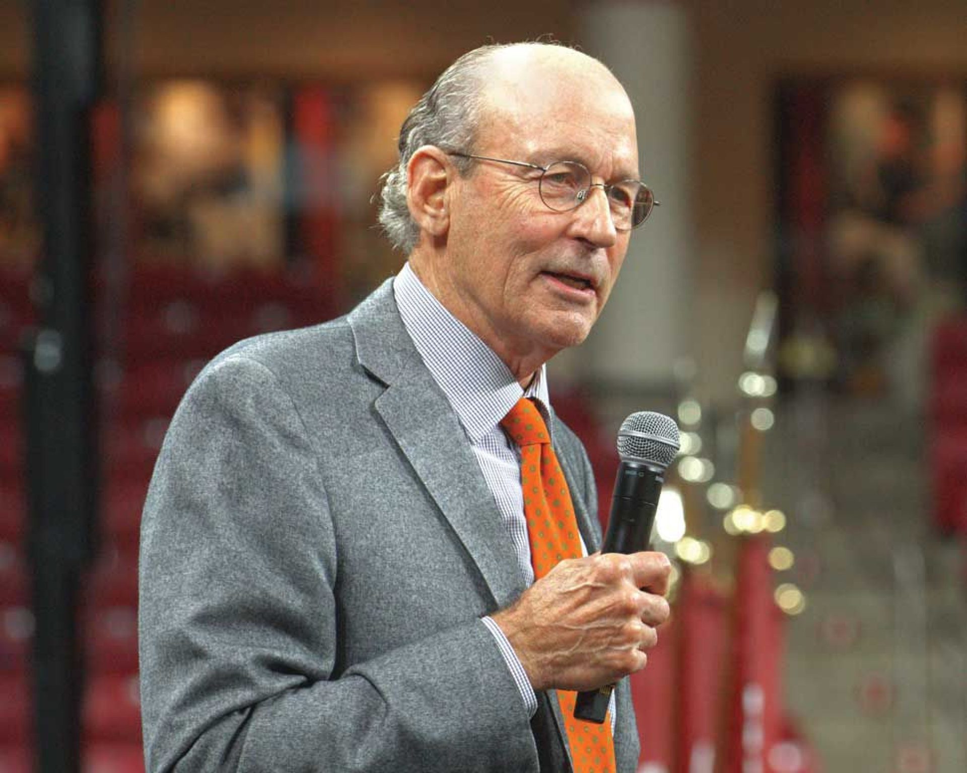 Photo of Tracy Kidder speaking in Conte Forum