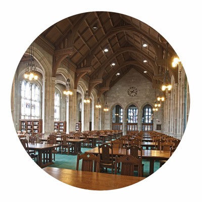 Bapst Library interior