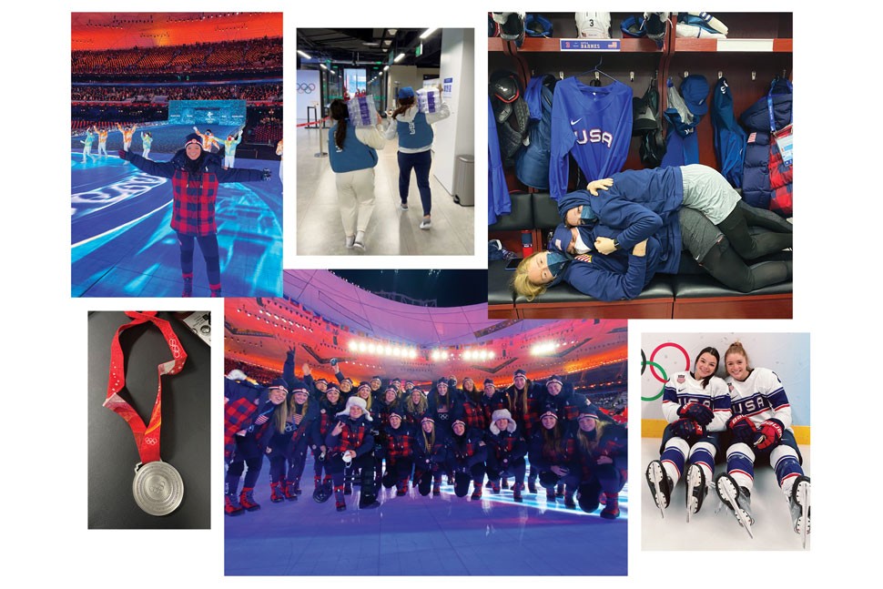 An arrangement of photos from the Olympics