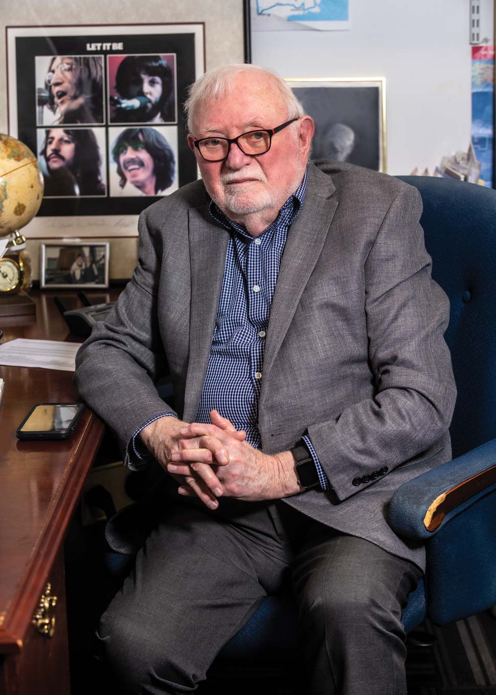 Photo of Ed Forry at his desk.