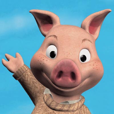 Illustration of Piggley Winks from Jakers! The Adventures of Piggley Winks