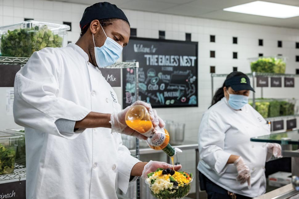 Greens salad station