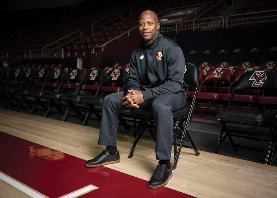 Photo of Coach Grant in Conte Forum