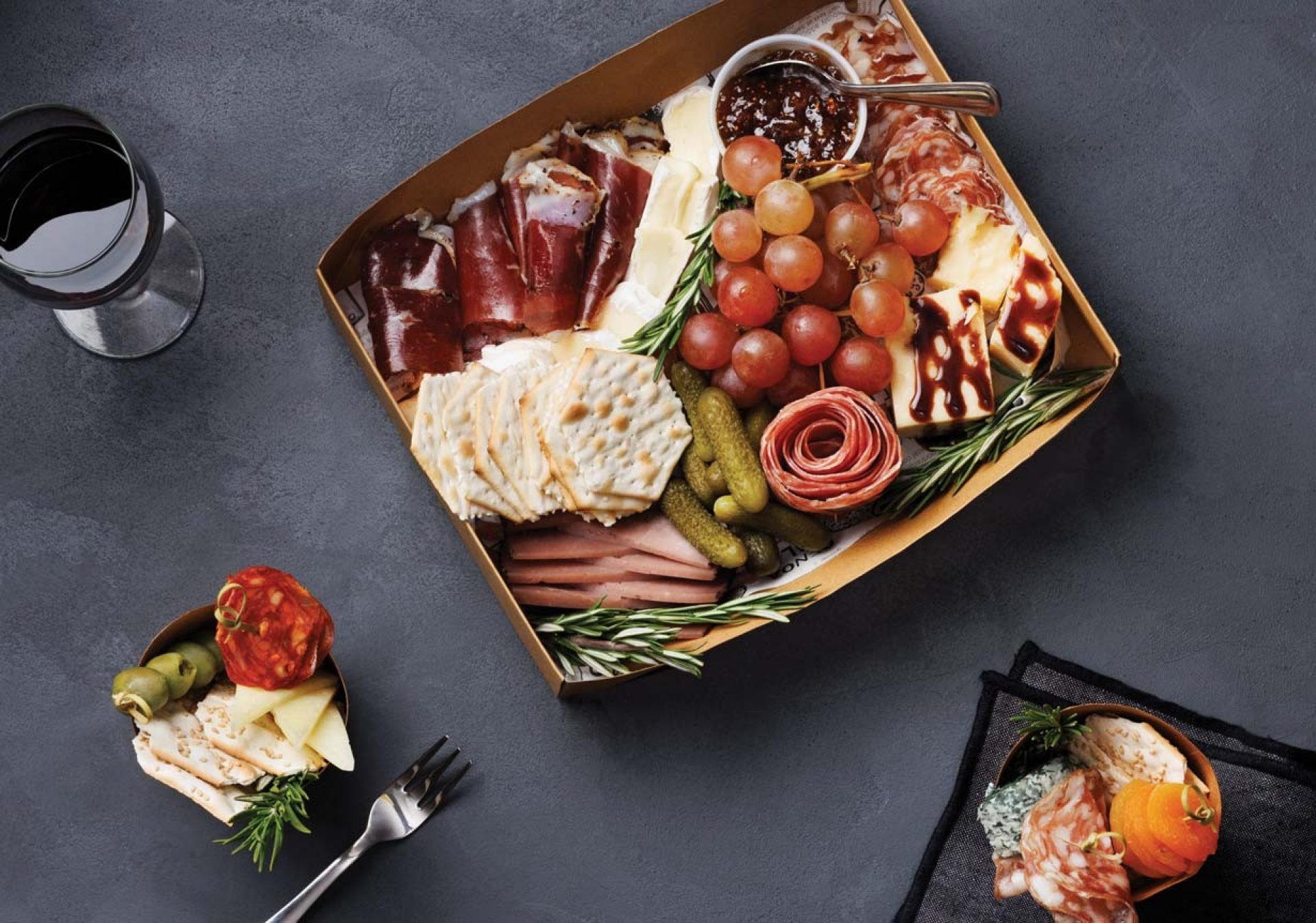 Gilli Rozynek's charcuterie arrangement