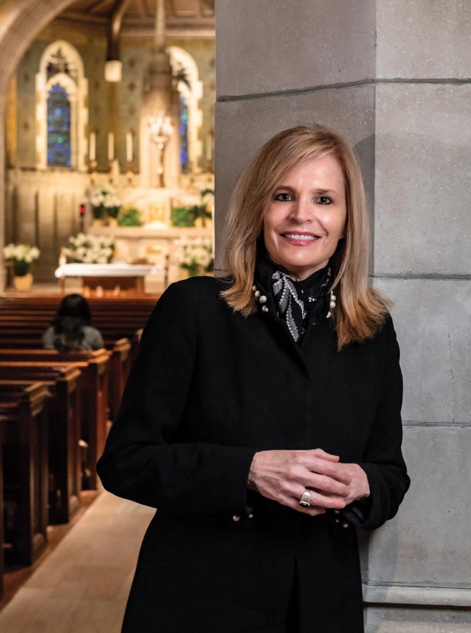 Photo of Karen Kiefer in St. Ignatius Church